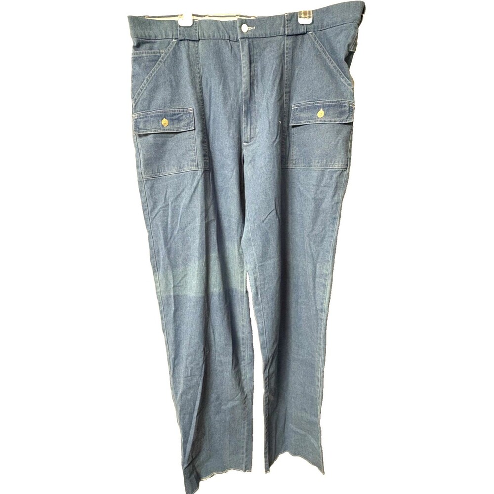 Vintage Sportif USA Frequent Traveler Pants Raw Edge Bottom Size 42 Light Denim